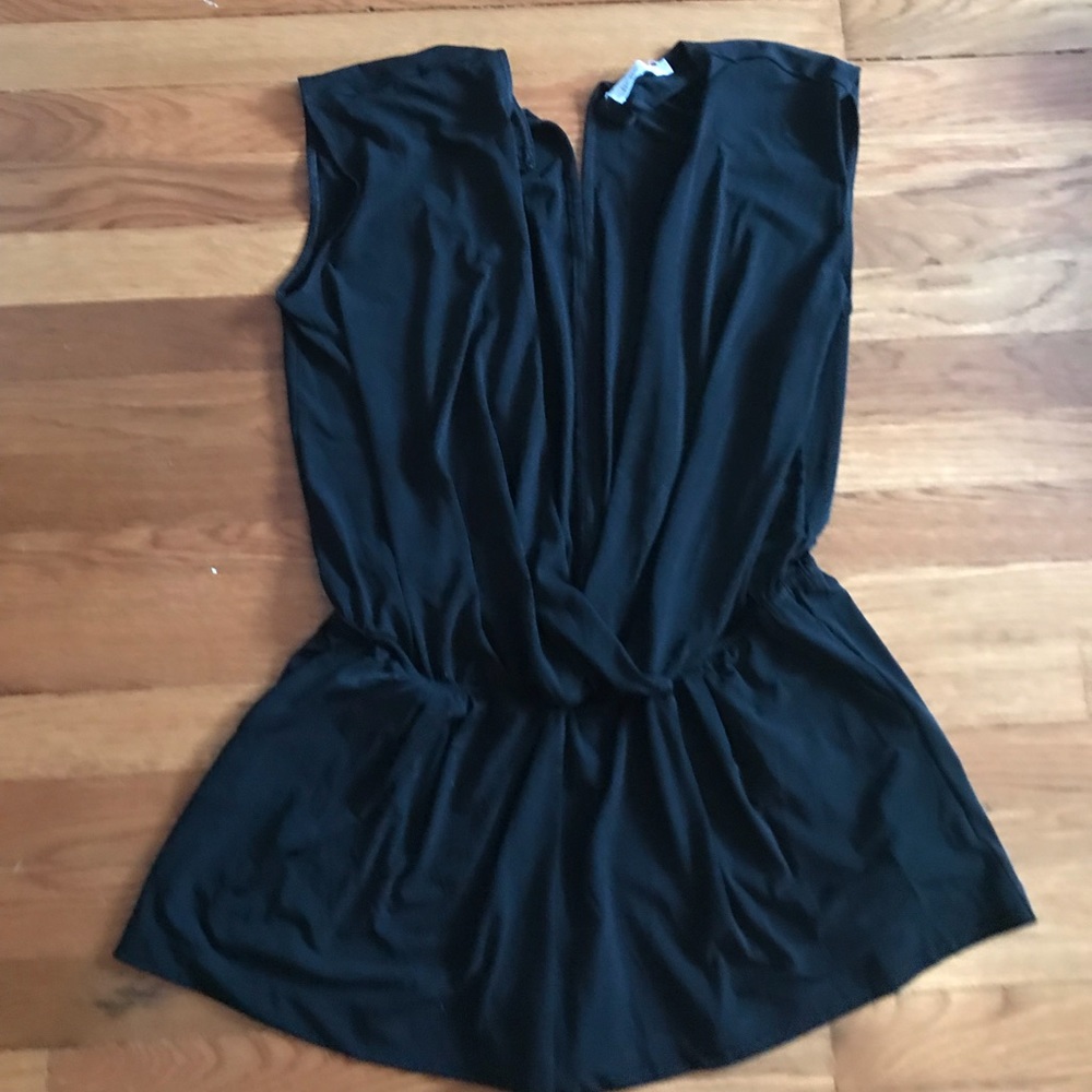 BCBG Black sleeveless romper